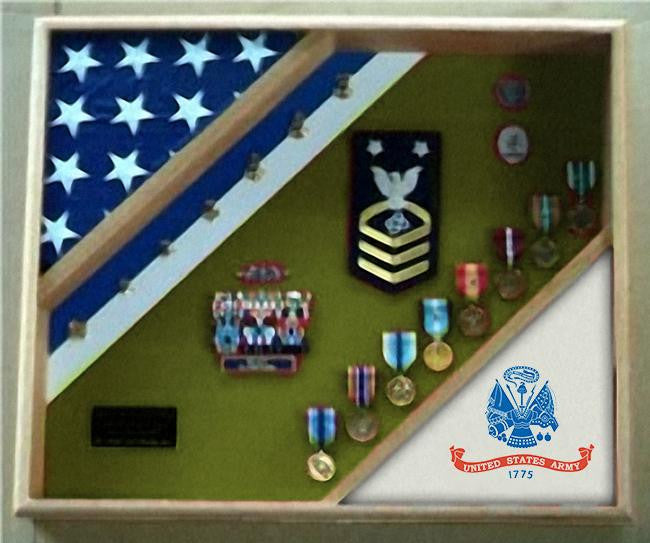 military retirement shadowboxes ideas