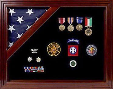 Capturing History: The Significance of a Corner Flag and Medal Display Case in Military Remembrance