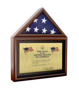 Large Military Shadow Box Frame Memorial Burial Funeral Flag Display Case