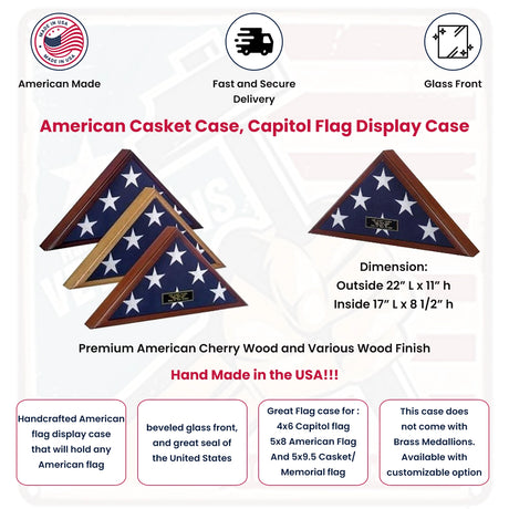 American Casket Case, Capitol Flag Display Case