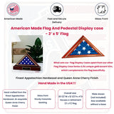 American Made Flag and Pedestal Display Case - Size 3'x5'