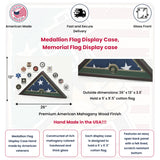 Medallion Flag Display Case, Memorial Flag Display case