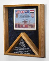 Large Military Flag Shadow Box and Medal Display.