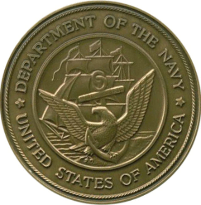 Navy Service Medallion, Brass Navy Medallion. - The Military Gift Store