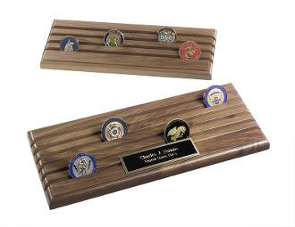 FREE on sale PERSONALIZATION Wood Challenge Coin Holder / Military Coin Holder