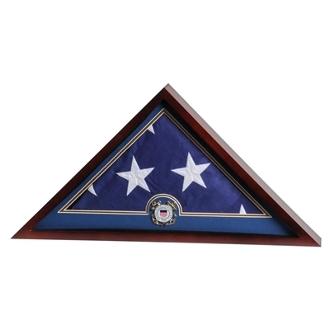 Flag Display Case with Coast Guard Medallion. - The Military Gift Store