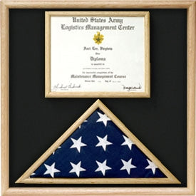 Air Force Flag and certificate Display case. - The Military Gift Store