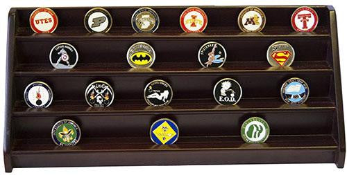 Military Challenge Coin Holder, Engraved 24 Coin cheapest Display, Army, Navy, Coast Guard, Air Force Personalized Birthday Gift, Fathers Day