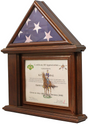 Flag Display Case with Certificate & Document Holder Frame. - The Military Gift Store