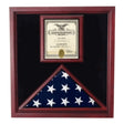 Award and flag display case display Case. - The Military Gift Store