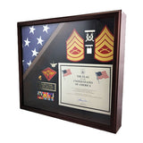 Capitol Flag and Accolades Display Case., , The Military Gift Store, Award Flag Display Cases (64)